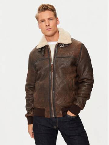 SCHOTT N.Y.C. Шкіряна куртка LCBOMBARDIER Коричневий Regular Fit SCHOTT N.Y.C. Шкіряна куртка LCBOMBARDIER Коричневий Regular Fit