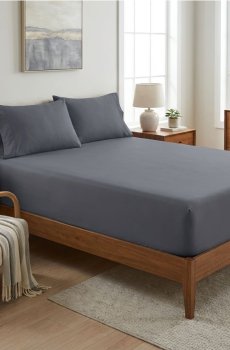 Декоративна плетена подушка з візерунками - темно-сірий