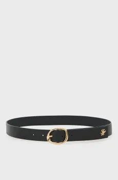 Женский черный кожаный ремень SCULPT 3.0 Черный 75 Tommy Hilfiger AW0AW18697