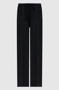 Черные брюки с льном