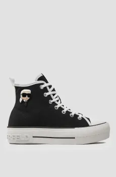 Женские черные кеды Черный 36 Karl Lagerfeld KL60444;900