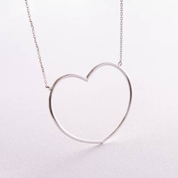 Серебряное колье "Сердце" 181235 Серебряное колье "Сердце" 181235