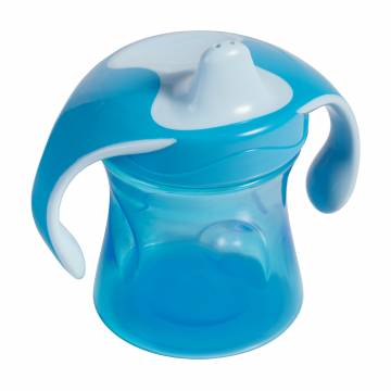Чашка-непроливайка с ручками Baby-Nova голубая, от 6 до 18 месяцев, 220 мл (3966044)
