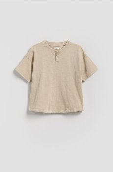 Reserved - Бавовняна футболка - нюдовий - 904HR-02X