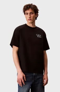 Мужская черная футболка RESORT SCRIPT Черный XXL Calvin Klein Jeans LV04RC808G