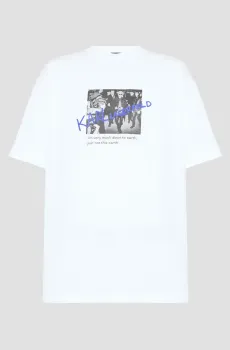 Мужская белая футболка Белый M Karl Lagerfeld 553225.755143;10