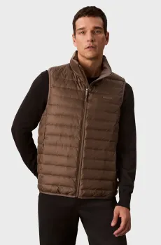 Мужской коричневый жилет SLVLSS LT WT NYLON PUFFER VEST Коричневый L Calvin Klein LV04LC509G