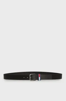 Мужской черный кожаный ремень TJM RYAN 3.5 Черный 90 Tommy Jeans AM0AM13415