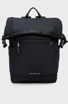 Мужской черный рюкзак TH SIGNATURE ROLLTOP BACKPACK Черный ONESIZE Tommy Hilfiger AM0AM12221