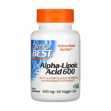 Альфа-липоевая кислота Doctors Best Alpha-Lipoic Acid 600 мг, 60 растительных капсул Альфа-липоевая кислота Doctors Best Alpha-Lipoic Acid 600 мг, 60 растительных капсул