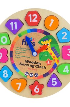Игрушка деревянная Kids Hits Часы-сортер, от 3 лет, 21*21*1.25 см (KH20/036)