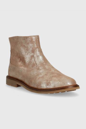 Детские замшевые ботинки Pom Dapi SISTER BOOTS цвет бежевый