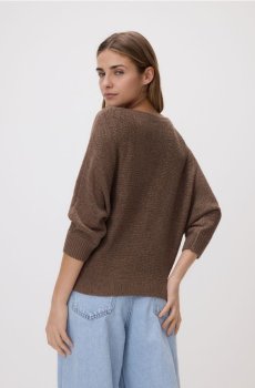 Reserved - Гладкий джемпер - кавовий - 629HO-84X