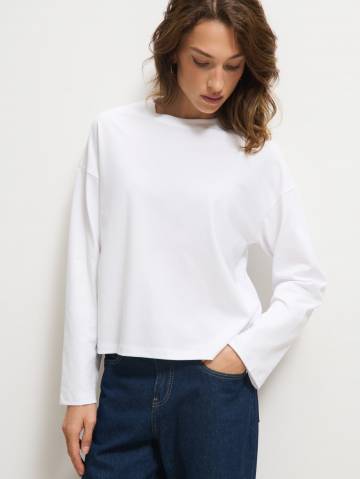 Mohito - LADIES` SWEATSHIRT - білий - L