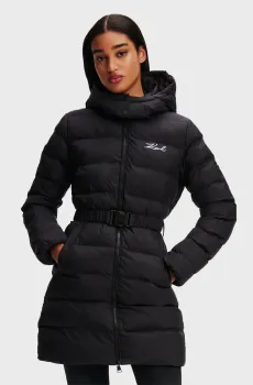 Женская черная куртка lightweight long Черный 40 Karl Lagerfeld A1W15047