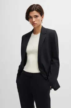 Женский черный жакет Черный 32 BOSS 50523906;001