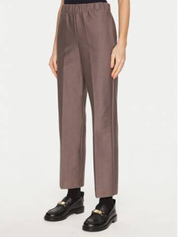 Max Mara Leisure Штани з тканини Quiete 2426786048 Коричневий Straight Fit Max Mara Leisure Штани з тканини Quiete 2426786048 Коричневий Straight Fit