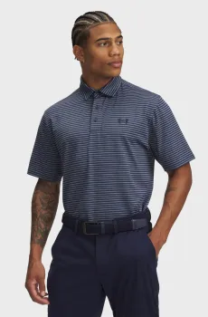 Мужское темно-синее поло в полоску UA Playoff 3.0 Stripe Polo Синий XL Under Armour 1378676-424