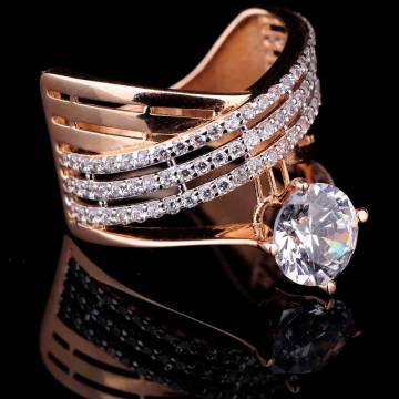 Золотое кольцо с фианитами к02985 Золотое кольцо с фианитами к02985