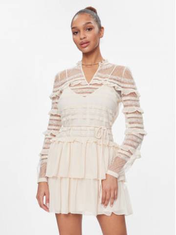 TWINSET Коктейльна сукня 241TP2040 Écru Regular Fit TWINSET Коктейльна сукня 241TP2040 Écru Regular Fit