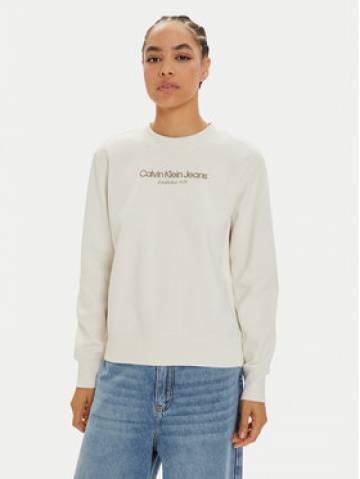 Calvin Klein Jeans Світшот Institutional J20J224913 Білий Regular Fit Calvin Klein Jeans Світшот Institutional J20J224913 Білий Regular Fit