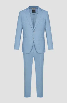 Мужской голубой костюм (пиджак, брюки) Голубой 48 BOSS 50514682;450