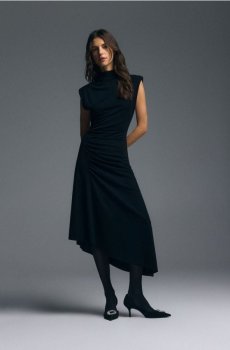 Reserved - Асиметрична сукня-міні - чорний - 661HS-99X