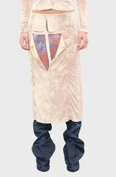 Женская бежевая юбка O-TREATIN Бежевый S Diesel A11680 0CNAY