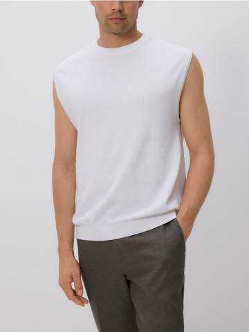 Reserved - Трикотажний жилет - білий - 3948C-00X