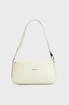 Женская белая сумка BUSINESS SHOULDER BAG_SAFFIANO Белый ONESIZE Calvin Klein K60K611680