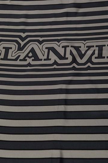 Шелковый платок Lanvin цвет серый узор Шелковый платок Lanvin цвет серый узор