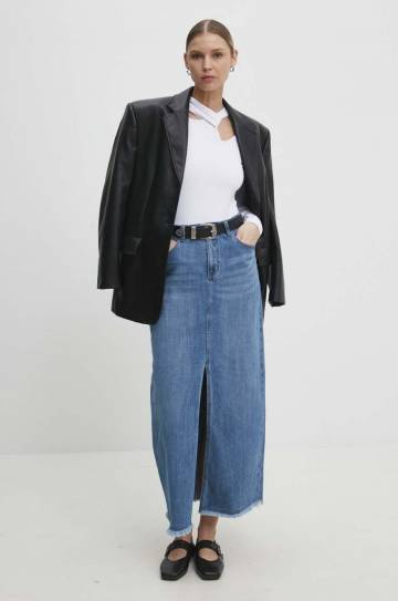 Джинсовая юбка Answear Lab maxi прямая Джинсовая юбка Answear Lab maxi прямая