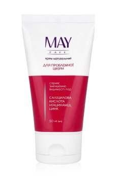 Матирующий крем MAY face для проблемной кожи лица, 50 мл