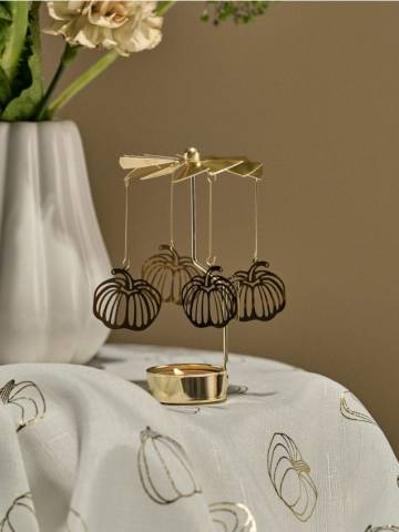 Металевий свічник - золотий