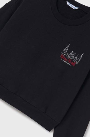 Детская кофта Mayoral цвет чёрный с принтом 7470