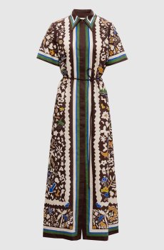 Коричневое платье-рубашка Maroc