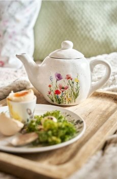 Глечик з квітковим мотивом - різнобарвний