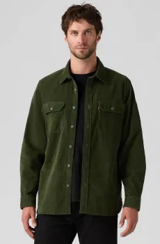 Мужская темно-зеленая вельветовая рубашка Зеленый S Levi’s® 19573;0277