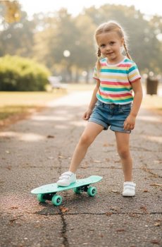 Скейтборд типу pennyboard - блідо-бірюзовий