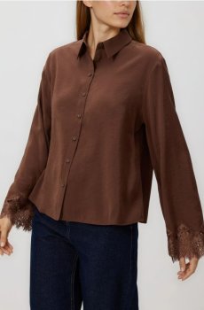 Reserved - Cорочка з високим вмістом модалу - коричневий - 876KB-88X