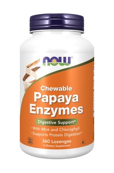 Пищеварительные ферменты папаи NOW foods Papaya Enzymes, 360 леденцов