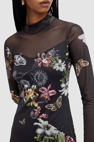 Платье AllSaints HANNA midi расклешённое Платье AllSaints HANNA midi расклешённое