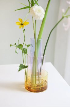 Декоративная ваза &k amsterdam amphi yellow L