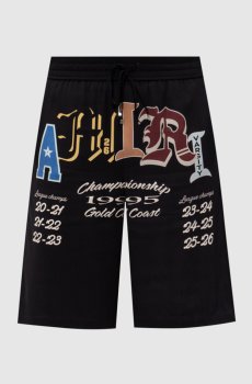 Черные шорты Varsity с принтом