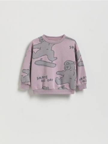 Reserved - Світшот із принтом - рожевувато-ліловий - 012FK-34X