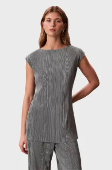 Женский серый плиссированный топ Серый L Calvin Klein LV044E220G