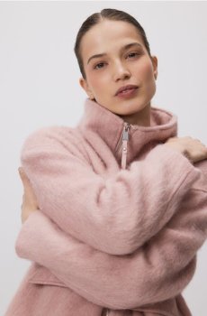 Reserved - Куртка з високим вмістом вовни - пастельний рожевий - 779HD-03X