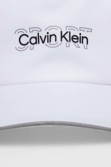 Кепка Calvin Klein Performance цвет белый с аппликацией Кепка Calvin Klein Performance цвет белый с аппликацией