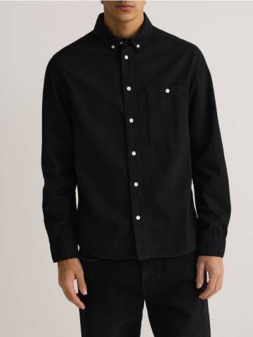 Reserved - Джинсова сорочка regular fit - чорний - 8247H-99J Reserved - Джинсова сорочка regular fit - чорний - 8247H-99J