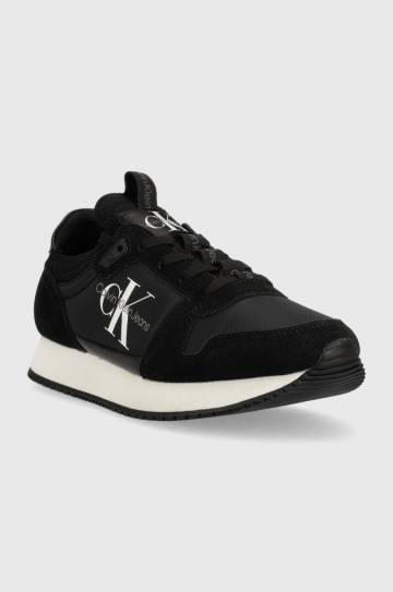 Кроссовки Calvin Klein Jeans YW0YW00840 RUNNER SOCK LACEUP NY-LTH W цвет чёрный YW0YW00840 Кроссовки Calvin Klein Jeans YW0YW00840 RUNNER SOCK LACEUP NY-LTH W цвет чёрный YW0YW00840